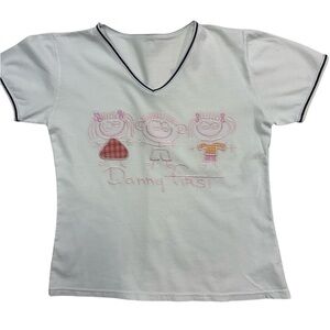 ** BUNDLE THIS TEE** 3 FOR  $25 RARE VINTAGE DANNY FIRST  EMBROIDERED TEE SZ S